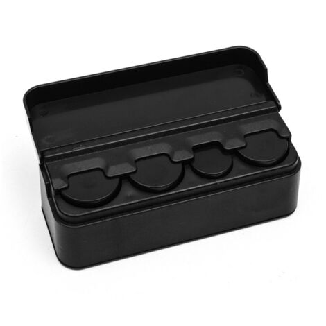 Distributeur Monnaie 8 Trous Distributeur Pièces Euro Miawtro - 8 Compartiments - ABS Noir - 20x8cm - Pour Commerces Blister Monete 2 Euro