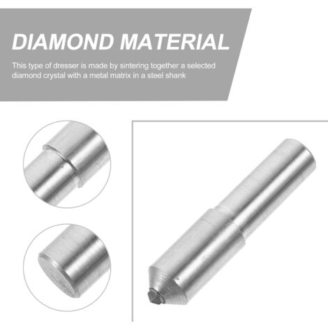 Dresseur Meule Diamant - Pointe Conique - Pour Meules Grain 60-120 Ø≤450mm - Tige Acier 8mm