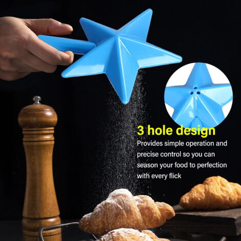 Lot De 2 Baguettes Magiques Salière Et Poivrière - Distributeur Épices Étoile Cuisine