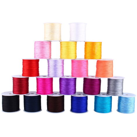 Fil Nylon Bleu 0,5mm Pour Macramé Et Bijoux - Lot De 15m - Idéal Bracelets Shamballa