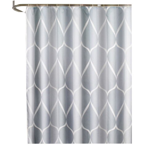Rideau De Douche EZESO - Motif Plante Tropicale 3D - 180x200 Cm - Polyester Épais, Imperméable - 12 Crochets Inclus