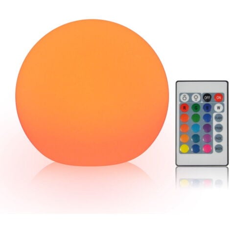 Lampe d'ambiance LED à changement de couleur, boule lumineuse rechargeable, télécommande, intensité variable, lampe de chevet, boules lumineuses pour décoration de chambre à coucher