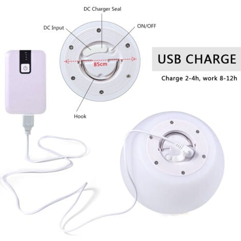 Lampe d'ambiance LED à changement de couleur, boule lumineuse rechargeable, télécommande, intensité variable, lampe de chevet, boules lumineuses pour décoration de chambre à coucher