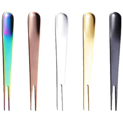 YFOX Lot De 6 Fourchettes à Dessert / Gâteau En Acier Inoxydable - Design Élégant, Lave-Vaisselle OK
