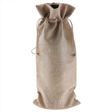 2 Sacs à Vin En Toile De Jute De Noël - Avec Cordon De Serrage - Pour Cadeau Ou Décoration (33x14 Cm) - 8