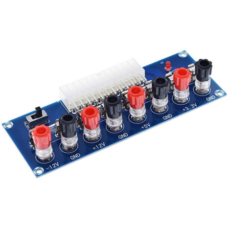 Adaptateur ATX 24 Broches – Module D'alimentation Test Pour Banc De Mesure PC, Couleur Bleue !