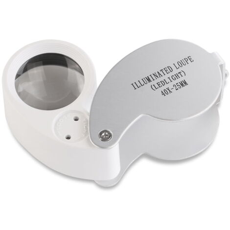 Loupe Lumineuse De Bijoutier 40x Grossissement - Pour Bijoux, Timbres, Monnaies, Pierres