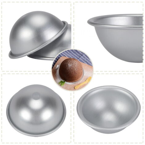 MagiDeal Lot De 6 Moules Aluminium Bombe De Bain - 3 Tailles Pour DIY Bombes, Cupcakes, Chocolats