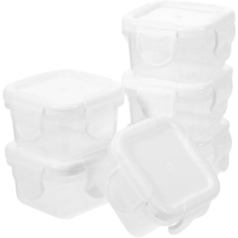 6 Mini Boîtes à Condiments En Inox Avec Couvercle Silicone - Portables Pour Sauces, Vinaigre, épices (pique-nique, Repas à Emporter)