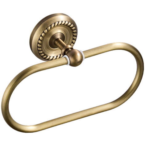 Porte-serviettes Rond Chromé Style Rétro - Support Mural En Acier Inox, Design élégant, Pour Salle De Bain, Chambre, Cuisine - 3