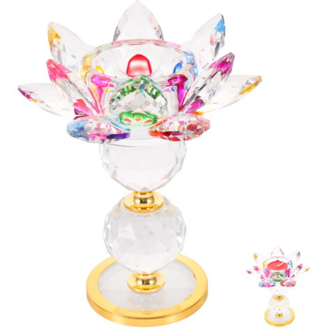 Bougeoir Décoratif En Cristal K9 Forme Lotus – Diamètre 10 Cm, Hauteur 5 Cm – Pour Bougies Chauffe-plat, Décoration Intérieure