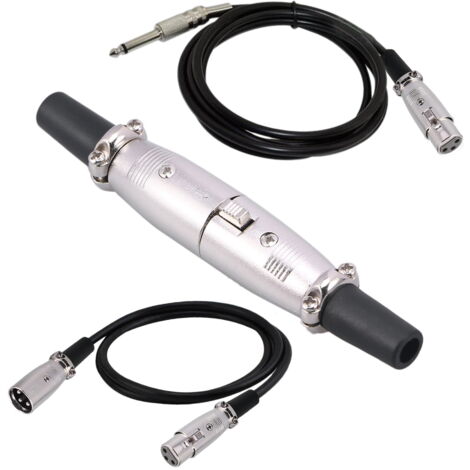 sourcingmap 3 Pcs XLR 3 Broches mâle sur Support châssis Connecteur Adaptateur Audio