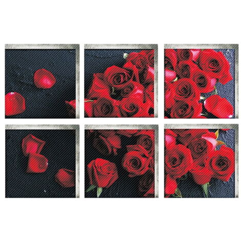 Grandora DL446-16 Sticker Mural Autocollant Pour Porte Salle De Bain - Motif Roses, Décoration WC Et Toilettes