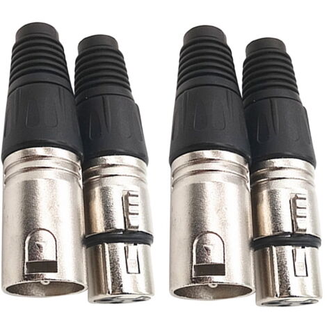 10PCS Connecteurs Mâles XLR 4 Broches Prise Mâle XLR Entièrement En