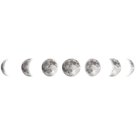 Lune Sticker 40 X 60 cm Décor Lune Sticker Mural Phase de Lune Stickers Muraux ...