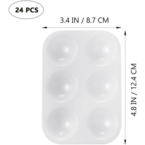 Palette Aquarelle En Céramique Blanche Lavable - Plateau Porcelaine Pour Artistes, Puits Profonds - 10
