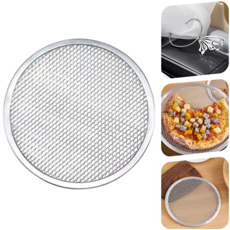 Plaque à Pizza En Aluminium Maille Fine Plaque à Pizza En Aluminium Maille 33 Cm - Antiadhésive, Anodisée - Pour Four Et Boulangerie