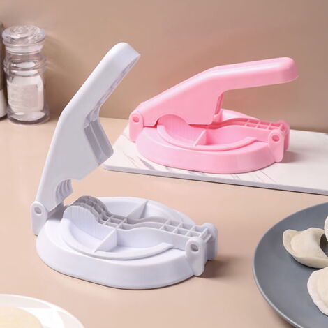 2 En 1, Ensemble De Moules à Raviolis Multifonction, Outil Diy Pour Raviolis, Presse Manuelle Orange-Rouge