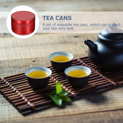 Alipis Boîtes à thé hermétiques en fer blanc avec couvercles pour la cuisine