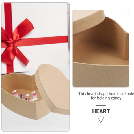 Boîtes En Carton VBS En Forme De Cœur - Lot De 12 Pièces Pour Cadeaux Et Bricolage - 6x6x3 Cm
