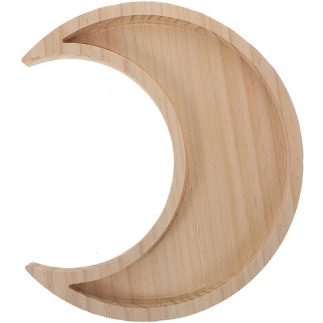 50 Pièces De Formes De Lune En Bois Brut - Dimensions 4.8 X 6 Cm, épaisseur 2.2 Mm, Pour Bricolage Et Décoration