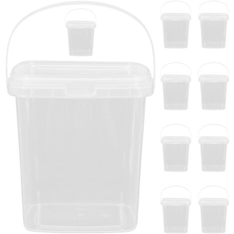 Pack De 3 Seaux à Château Pour Plage - Grands Seaux Colorés En Plastique Solide Pour Enfants - 17,8 Cm
