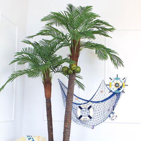 Noix De Coco Artificielles Décoration - Style Ferme/tropical, Tailles 11x10x10 Et 14x12x12 Cm