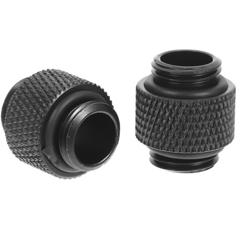 YINETTECH 4pcs Siège d'écrou Étendu G1/4 Pouce 10mm en Laiton avec Joint Torique en Caoutchouc pour Système de Refroidissement d'eau Boite d' ordinateur