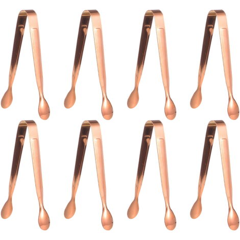 Lot De 4 Pinces à Glaçons En Acier Inoxydable 304 - Style Martelé Vintage Pour Vos Glaçons, Bonbons Et Biscuits