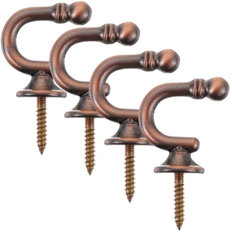 LOT DE 2 Anciens petits Crochets Embrases en Bronze pour Rideaux EUR 25