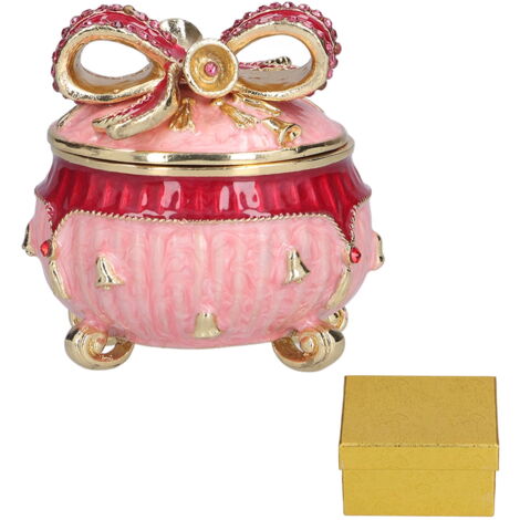 Coffre Au Trésor Pirate Rose Avec Serrure - Boîte De Rangement Pour Bijoux, Jouets, Décoration (14x11cm) - 6