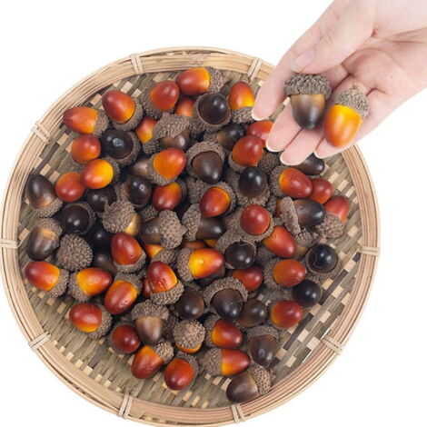 Lot De 50 Glands Décoratifs Artificiels - Mini Ornements Pour Noël Artisanat Et Décoration