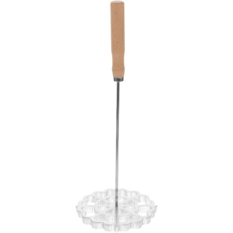 AIDNTBEO Panier à friteuse rond avec poignée, panier à friture en acier inoxydable avec poignée amovible pour frites, crevettes, quartiers