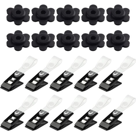 Support Perles Mât 6-12 Pouces Anneau De Retenue Pour Mât Drapeau PATIKIL - Perle Blanche ABS, Câble Acier Inox, Pour Mâts 6-12 Support Perle Drapeau