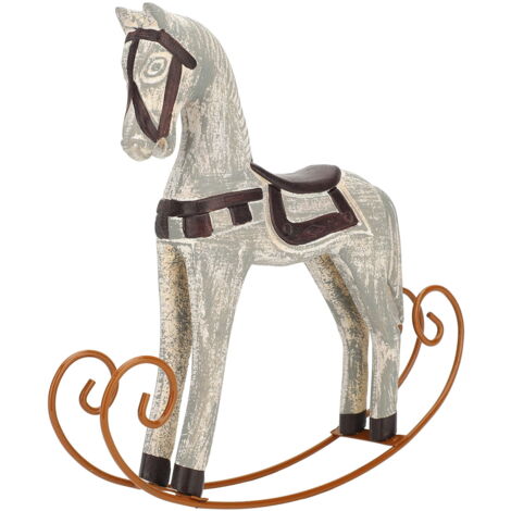 Figurine Cheval Résine Vintage - Artisanat Maison Américaine - Déco Rustique