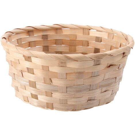 Panier En Bambou Tissé 38x22cm - Grande Capacité - Pour Récolte, Pique-Nique, Stockage