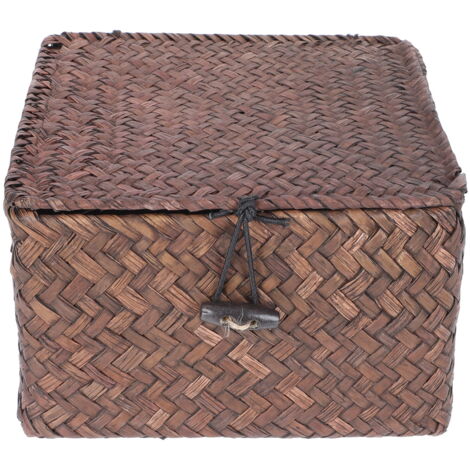 Panier à Linge Tissé En Paille, Panier De Rangement Pour Vêtements