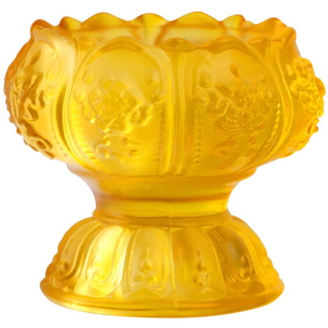 Bougeoir Lotus En Métal Style Tibétain - Support Pour Lampe à Beurre Ou Bougie - Décoration Zen Et Spirituelle - 5x5 Cm
