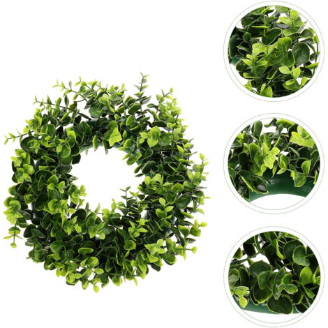 Couronne De Porte Rustique – Hortensias Toile De Jute Eucalyptus – Déco Ferme