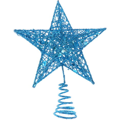 Étoile De Sapin De Noël 20 Cm - Décoration Artisanale Légère, Couleur Aléatoire (bleu, Or, Argent...), Parfaite Pour Embellir Votre Sapin - 7