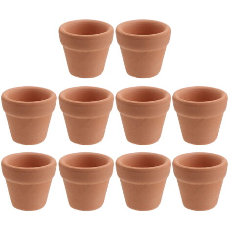 20 Pots Terre Cuite 4,5x4cm Avec Peintures - Pour Succulentes Et Cactus