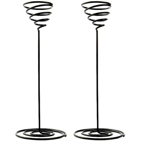 Supports Muraux Pour Plantes Aériennes - Lot De 18, Forme Spirale Noir, Tillandsias, Décoration Intérieure