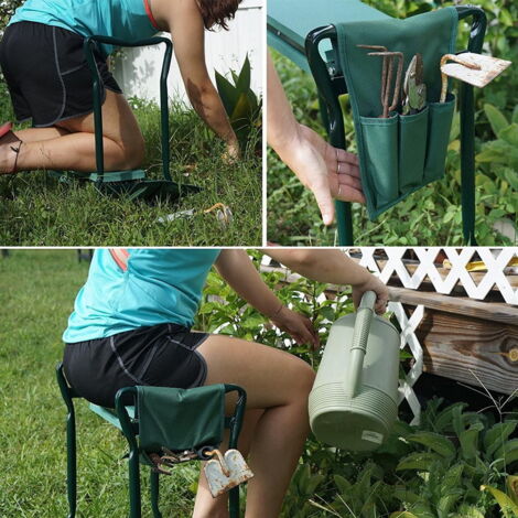 Siège Genou Pour Jardinage - Genouillère Ergonomique Avec Coussin, Protection Pour Les Genoux, Acier Inoxydable - 6