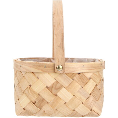 Plateau De Rangement En Plastique Imitation Rotin Avec Poignée