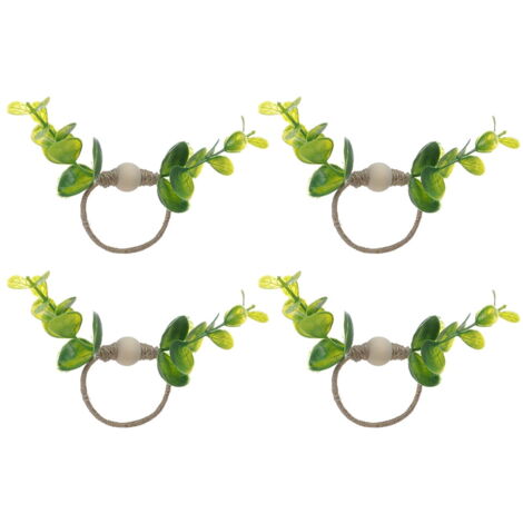 Techson Lot De 12 Ronds De Serviette En Fore De Feuille De Dîner