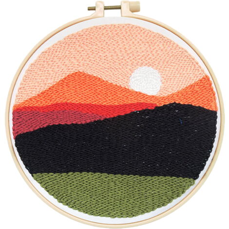 Aiguille à Poinçonner Complète Motif 'rayons De Soleil' - Dimensions 25,4 X 20,3 Cm, Marque Trimits, Neuf