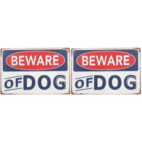 Panneau Attention Chien – Aluminium 30 X 20 Cm – Cour, Garage, Jardin
