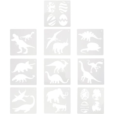 Kit de pochoirs de dinosaures - 10 pièces par 8,60