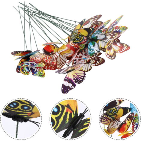 Lot De 2 Piquets De Jardin En Métal Décoratifs Pour Accessoires De Cour