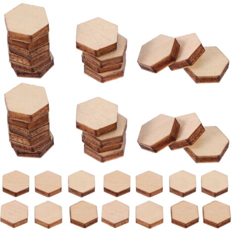 Hexagone en Bois, 20 pièces Hexagonales en Bois Inachevées, Diamètre 10 cm, Epaisseur 2,5 mm, Découpes en Bois Léger, Pour œuvres d'art, Signalétique, Décorations ou Comme Décoration, Peinture, DIY